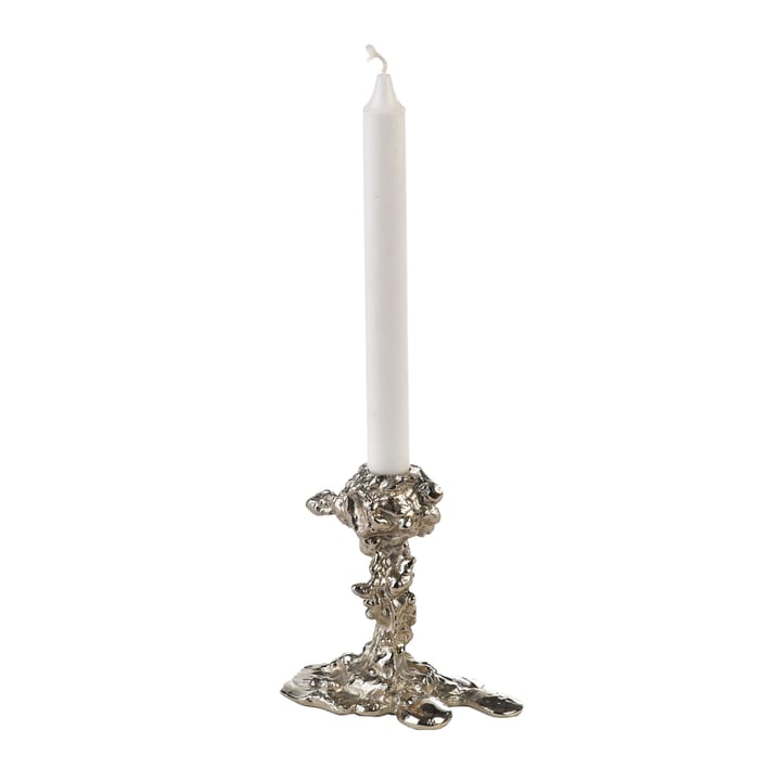 Drip ljusstake S 14 cm, Silver POLSPOTTEN