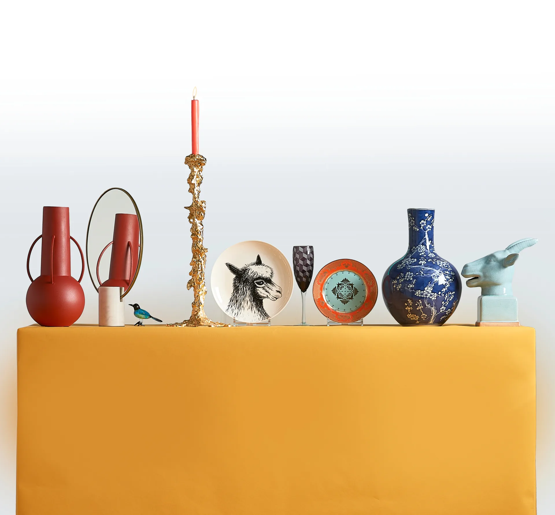 Drip ljusstake XXL 50 cm, Guld POLSPOTTEN