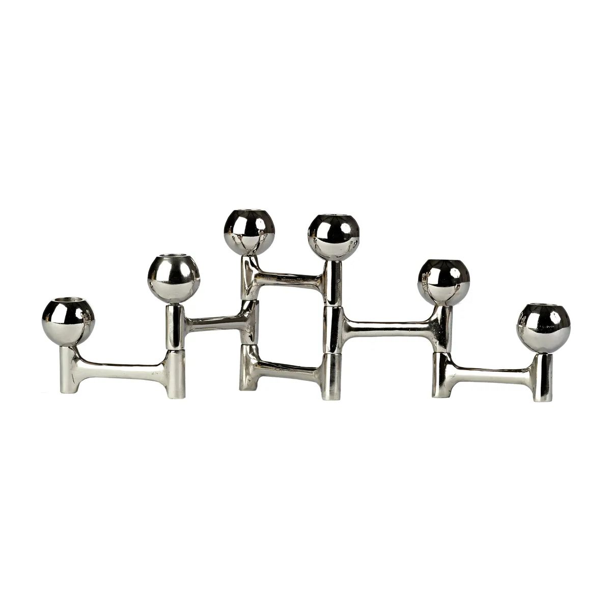 POLSPOTTEN Round Folding ljusstake 28x15 cm Silver