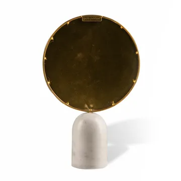 Round Marble bordsspegel - Vit - POLSPOTTEN