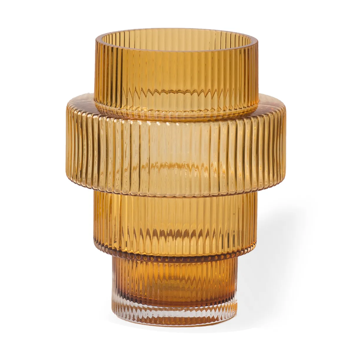 POLSPOTTEN Steps ljuslykta Ø12 cm Ochre