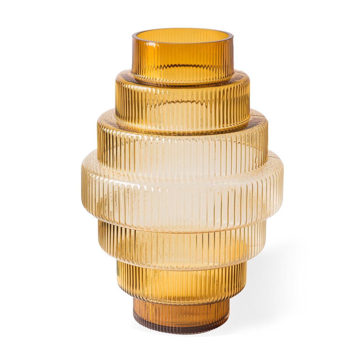 POLSPOTTEN Steps vas L 50 cm Ochre | Skandinavisk Design | Vaser | Gul