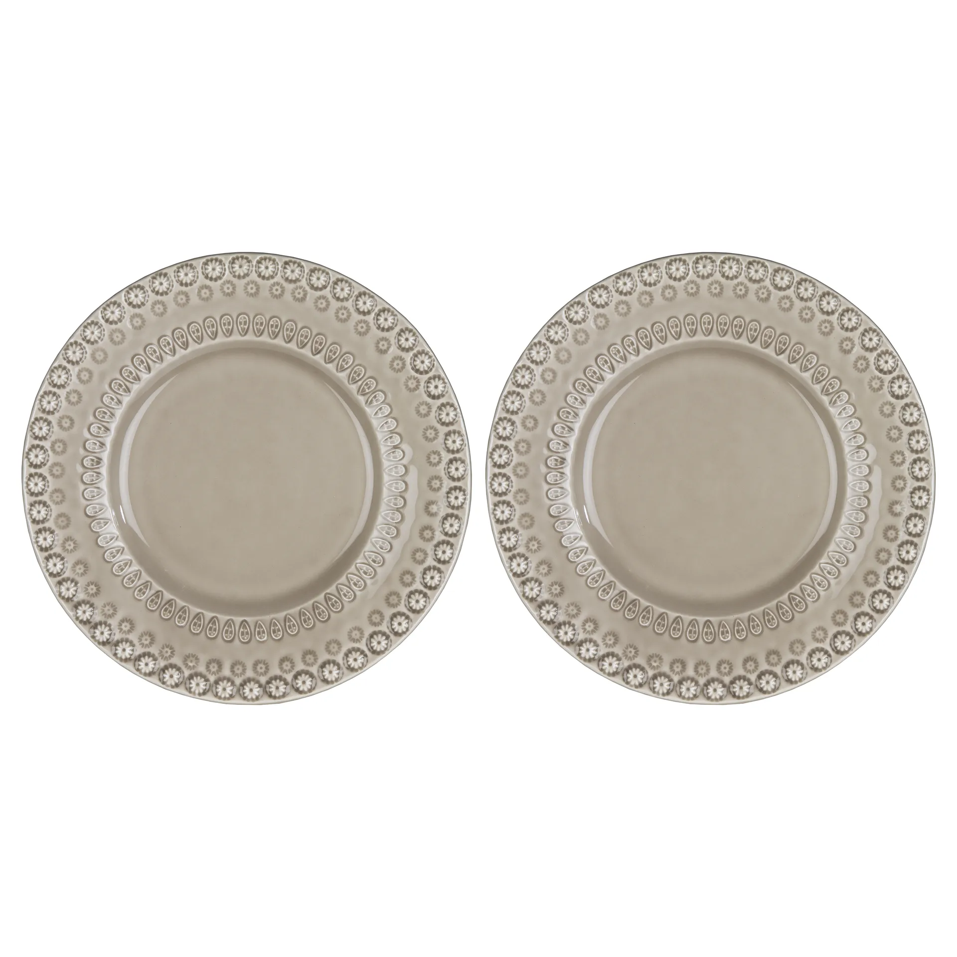 Daisy desserttallrik Ø22 cm 2-pack, Greige (beige) PotteryJo