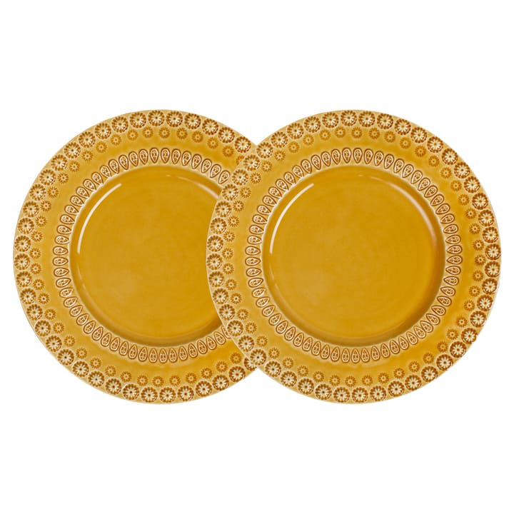 Daisy mattallrik Ø 29 cm 2-pack - Sienna (gul) - PotteryJo