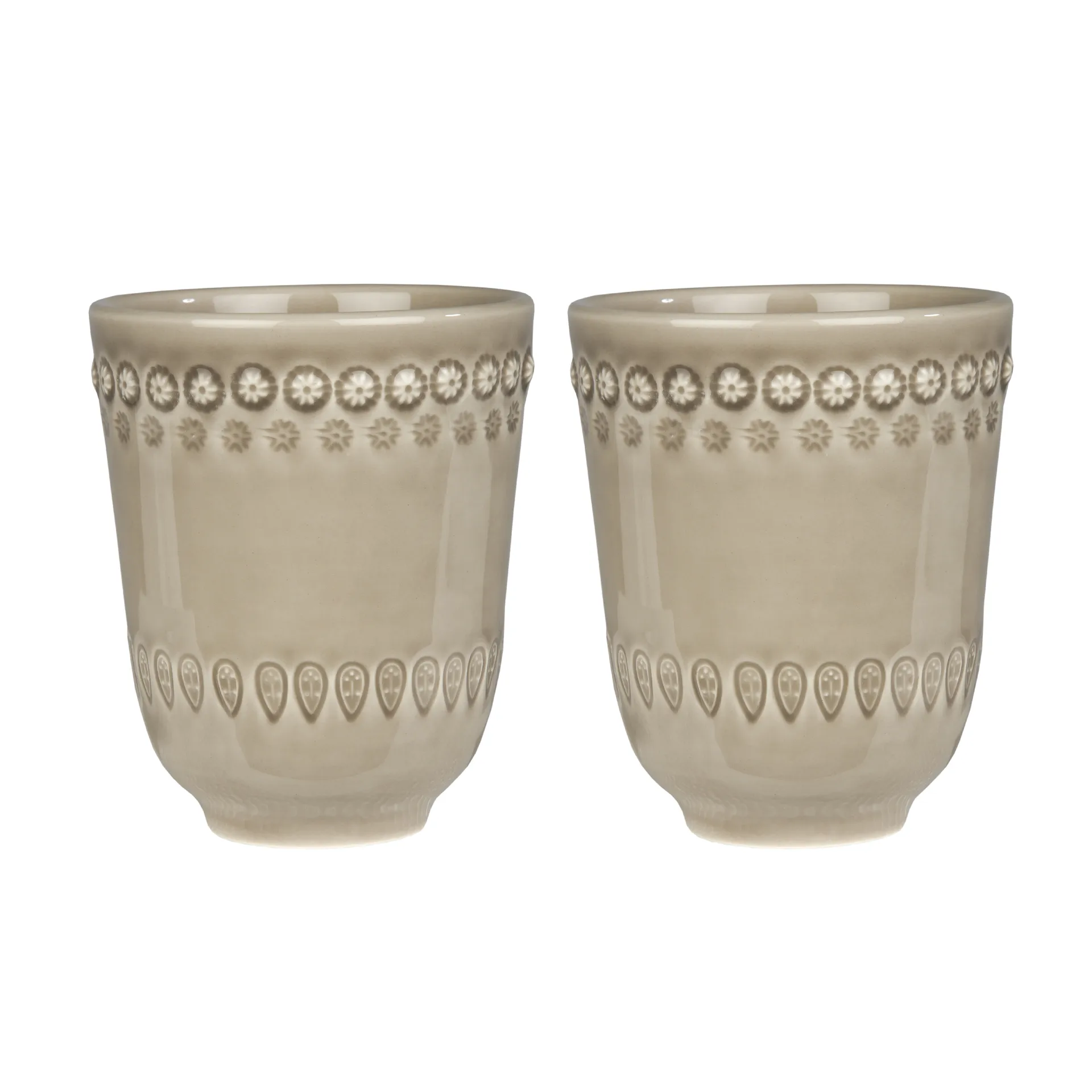 Daisy mugg 35 cl 2-pack, Greige (beige) PotteryJo