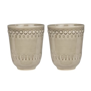 Daisy mugg 35 cl 2-pack - Greige (beige) - PotteryJo