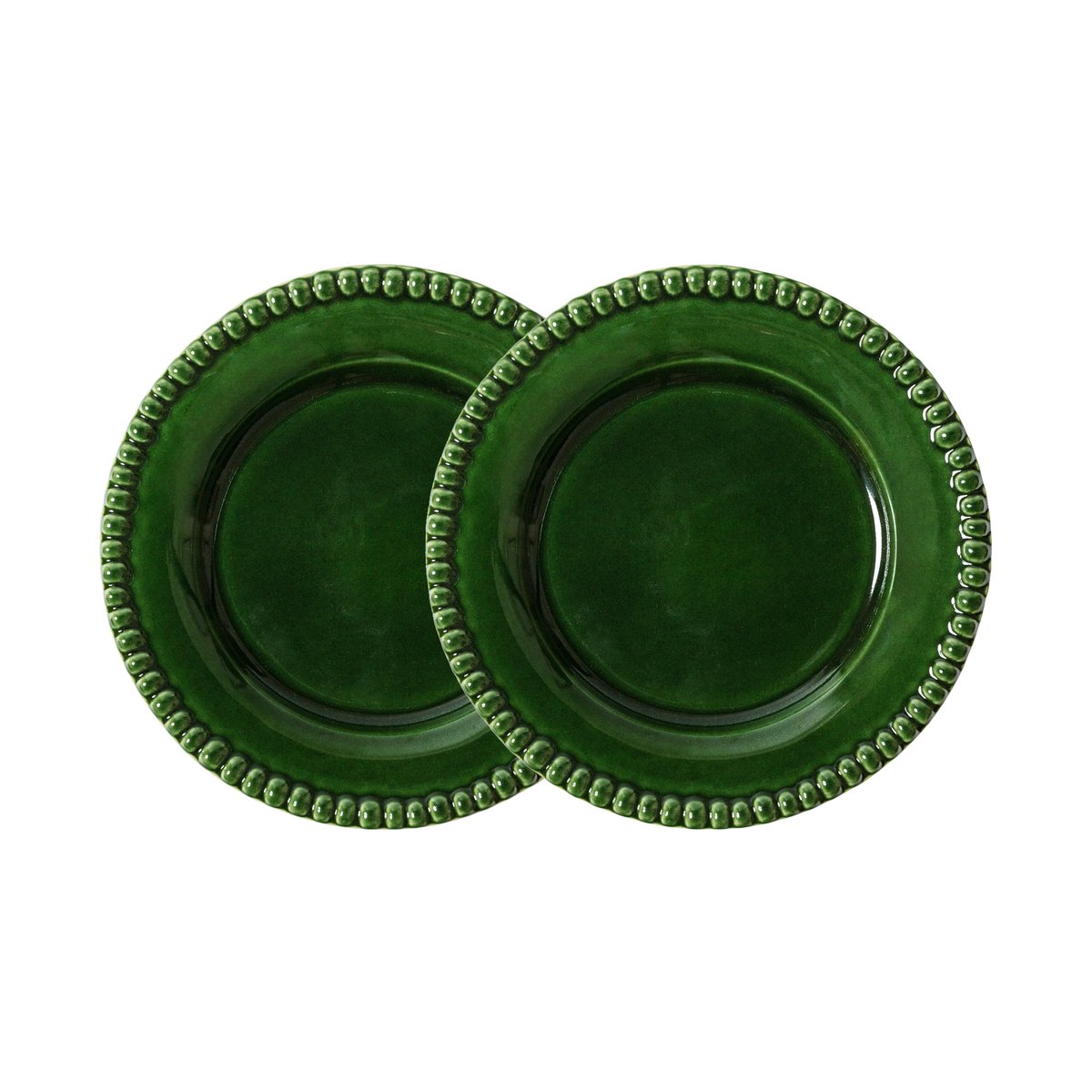 PotteryJo Daria desserttallrik 22 cm 2-pack Moss | Skandinavisk Design | Assietter | Grön