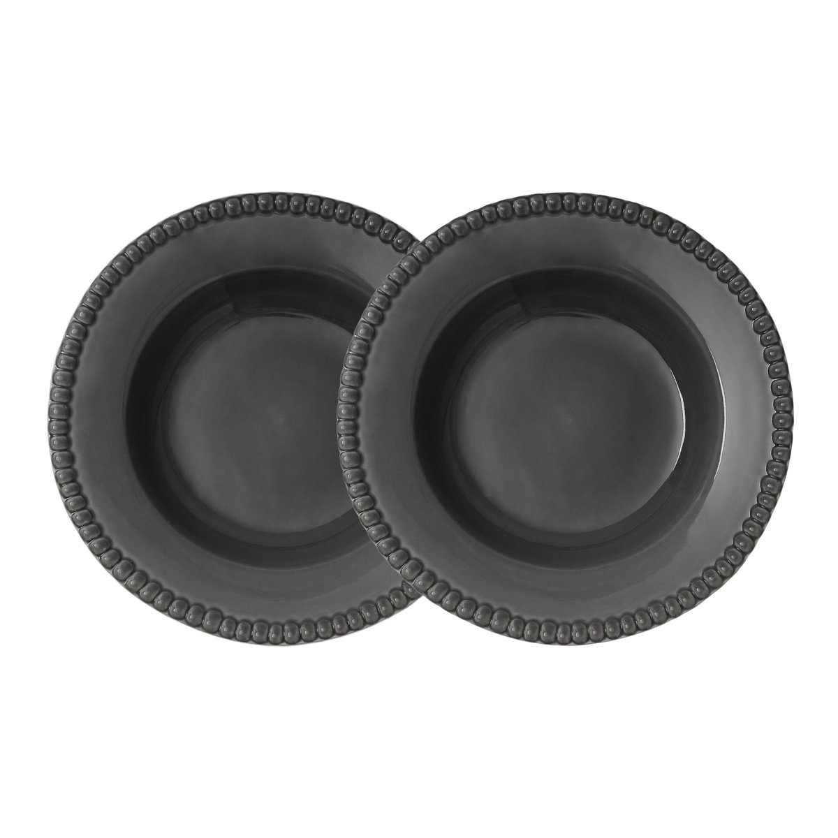 PotteryJo Daria djup tallrik 26 cm 2-pack Clean grey