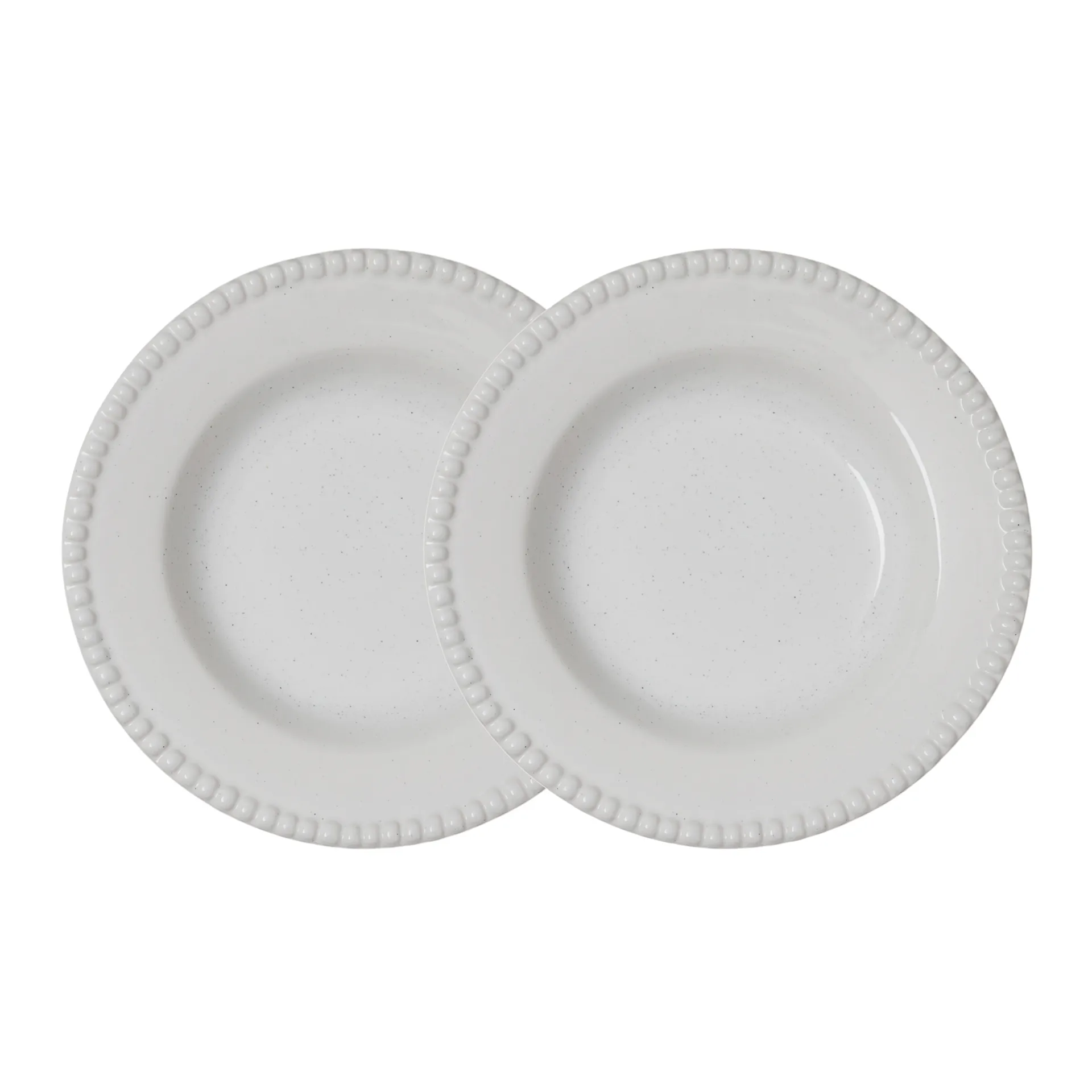 Daria djup tallrik Ø26 cm 2-pack, Cotton white shiny PotteryJo