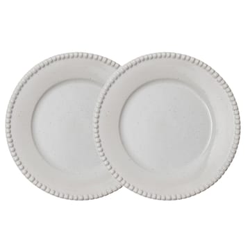 Daria mattallrik Ø28 cm 2-pack - Cotton white shiny - PotteryJo