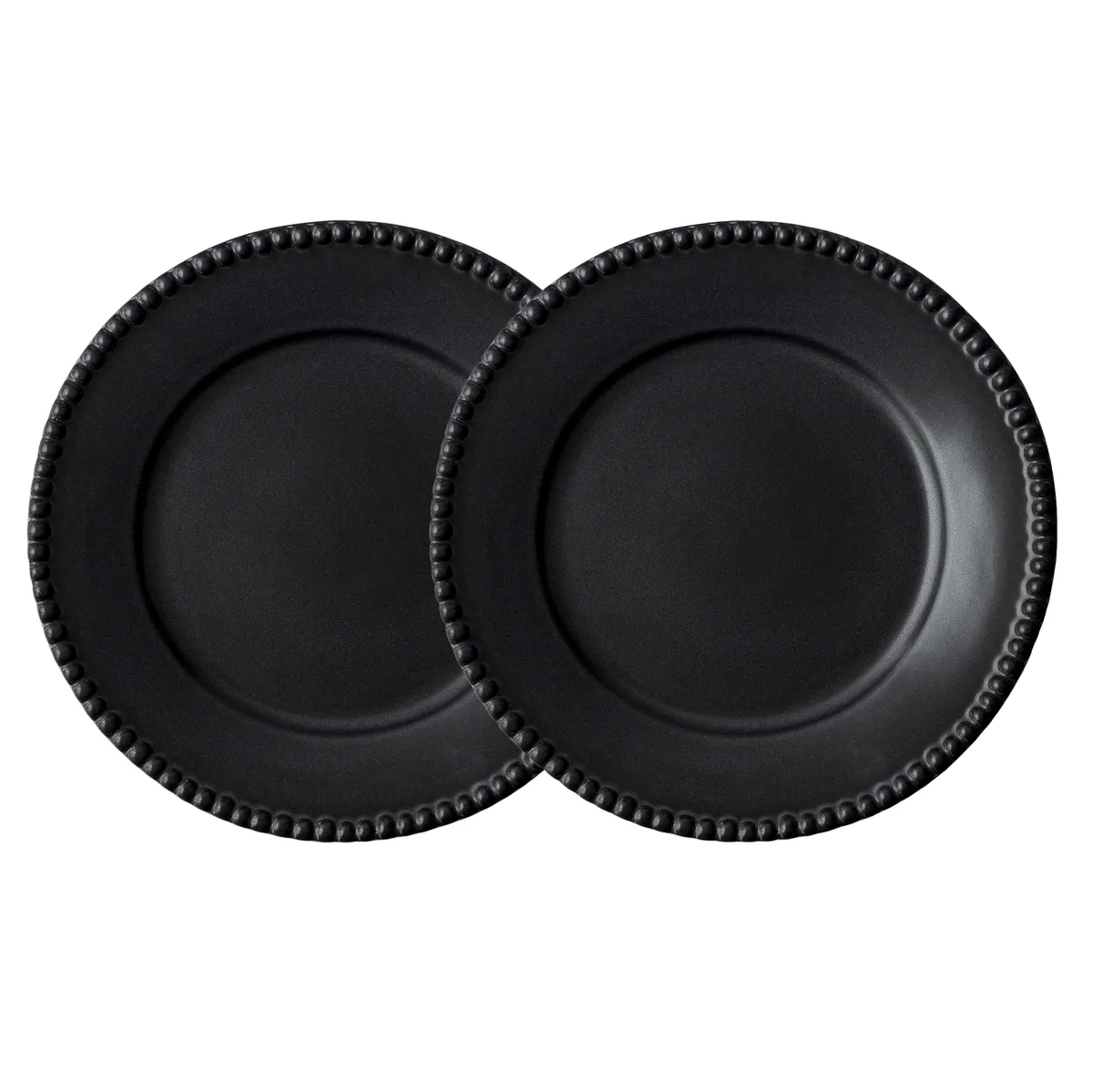 PotteryJo Daria mattallrik Ø28 cm 2-pack Ink black