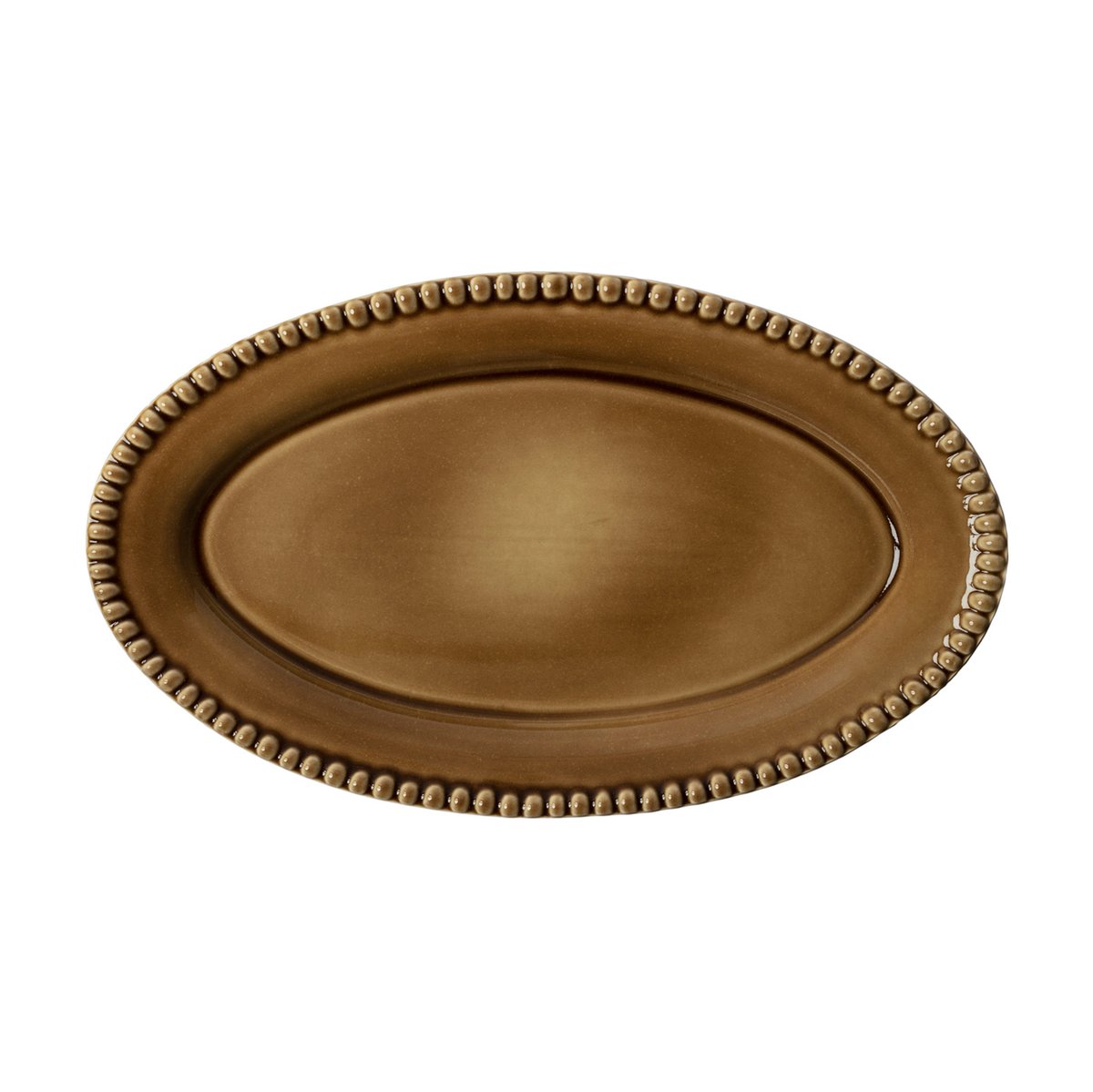 PotteryJo Daria serveringsfat 35 cm stengods Umbra | Skandinavisk Design | Serveringsfat & Uppläggningsfat | Beige