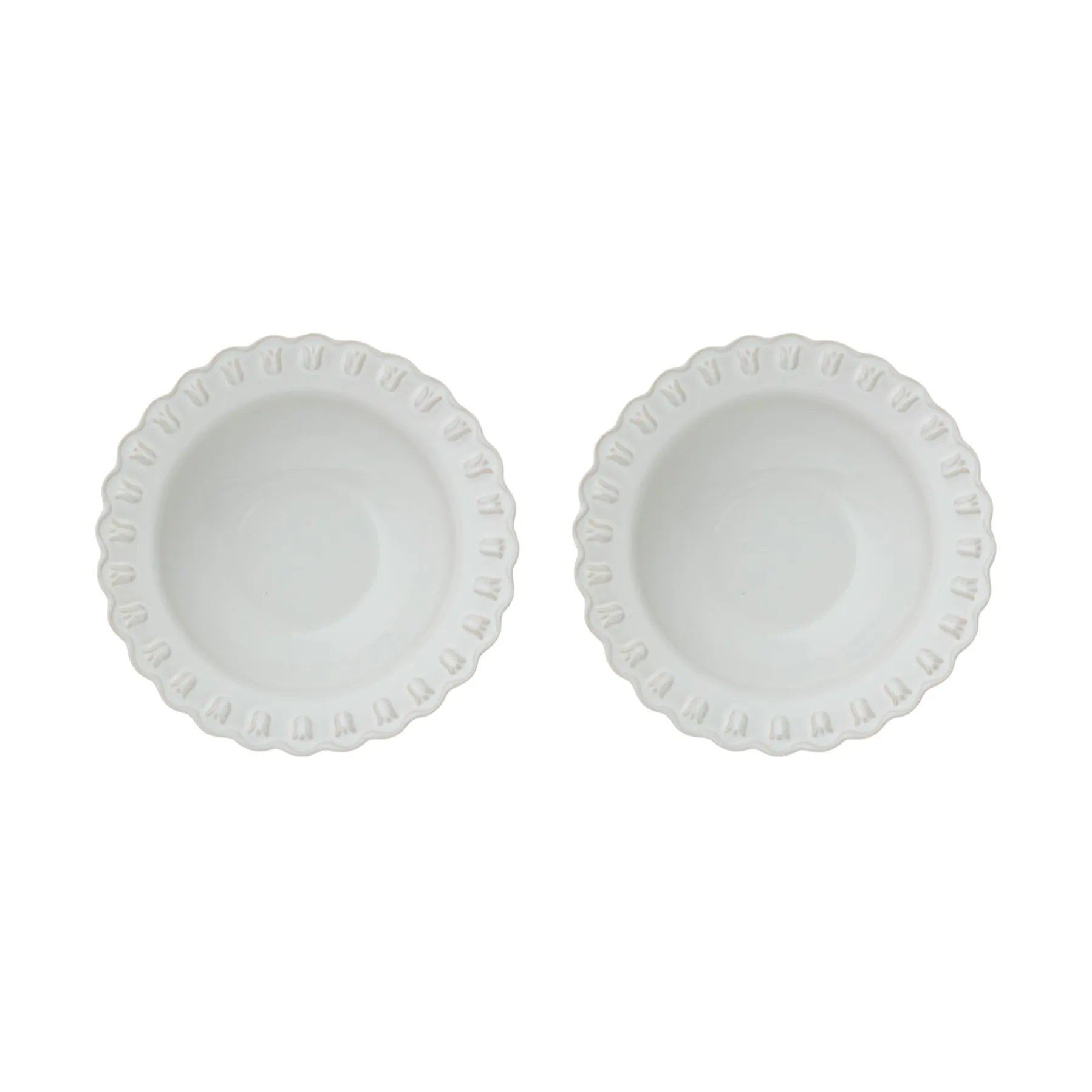 Tulipa djup tallrik Ø23 cm 2-pack, White PotteryJo