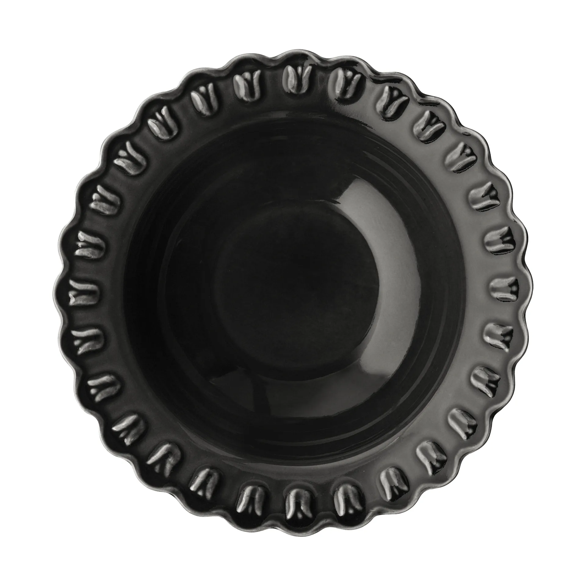 Tulipa djup tallrik small Ø17 cm 2-pack, Almost black PotteryJo
