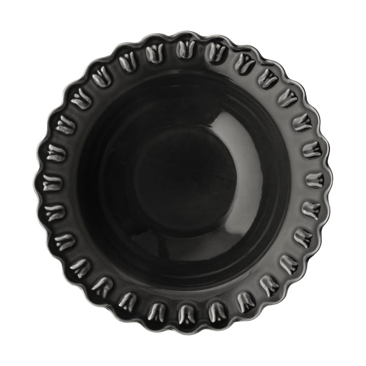 Tulipa djup tallrik small Ø17 cm 2-pack, Almost black PotteryJo