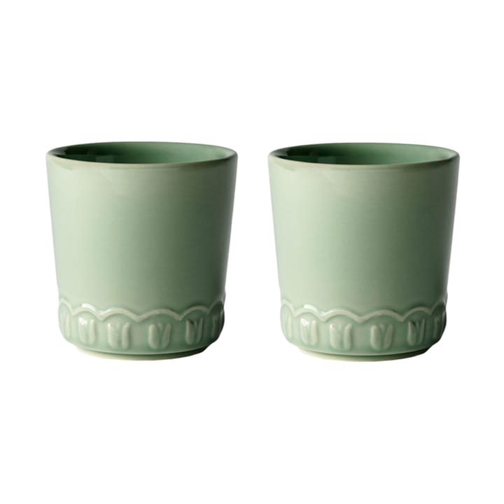 Tulipa kopp 20 cl 2-pack - Verona green - PotteryJo