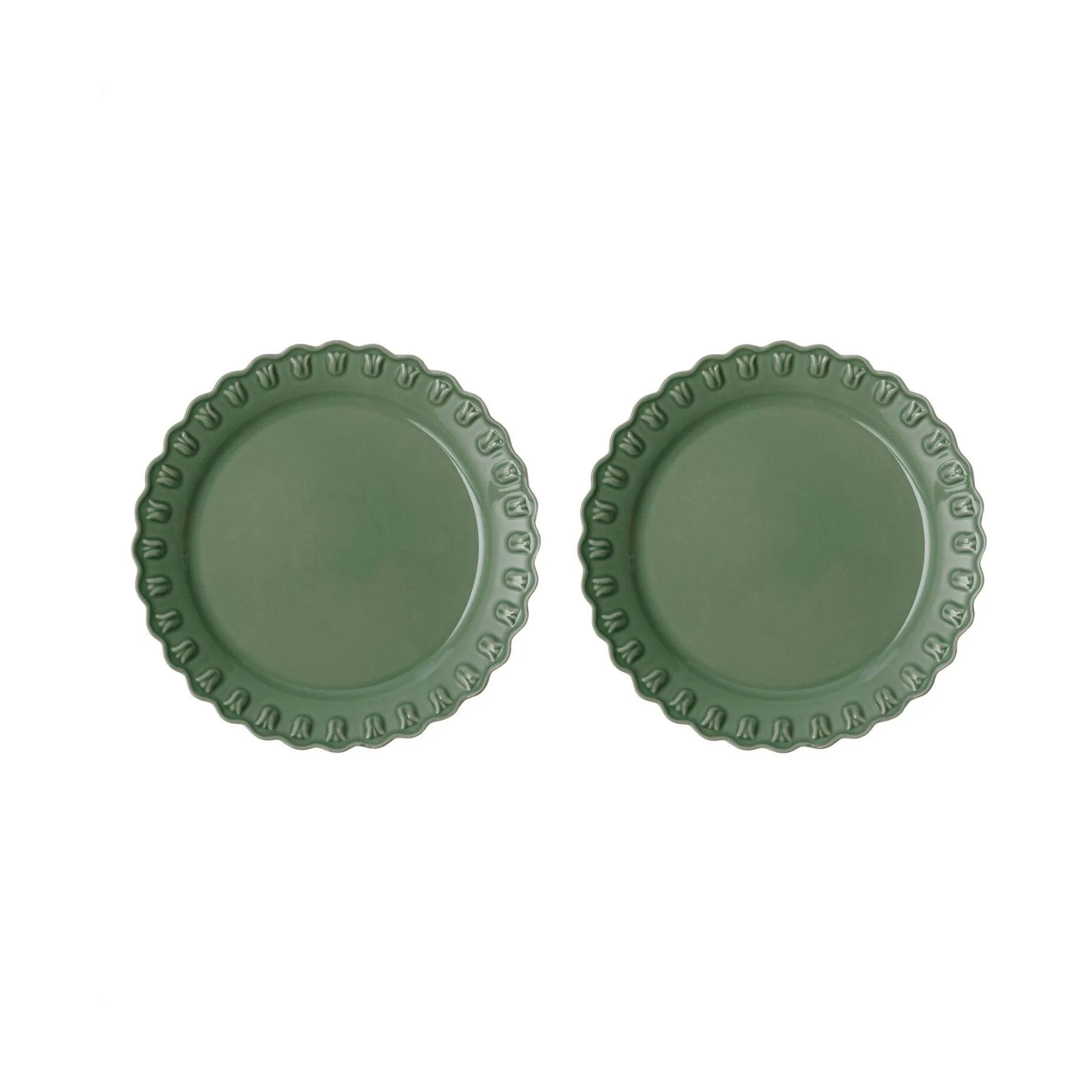 Tulipa tallrik Ø26 cm 2-pack, Verona green PotteryJo