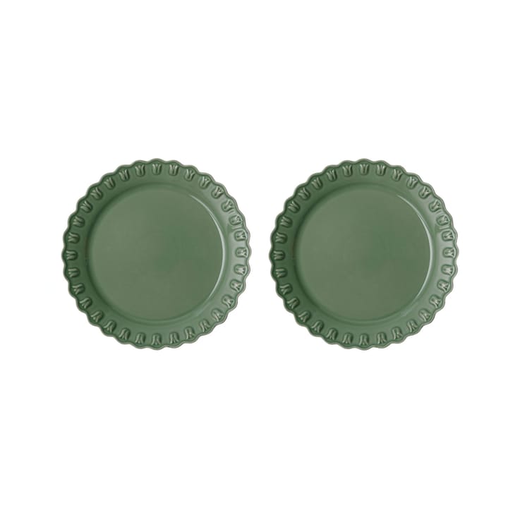 Tulipa tallrik Ø26 cm 2-pack - Verona green - PotteryJo