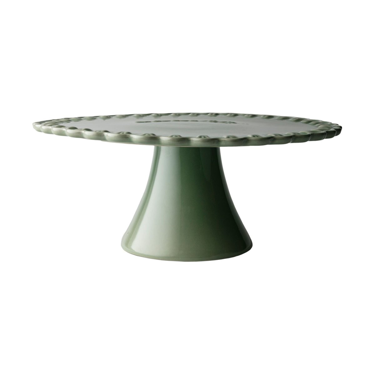PotteryJo Tulipa tårtfat 30 cm Verona green | Skandinavisk Design | Tårtfat & Kakfat | Grön