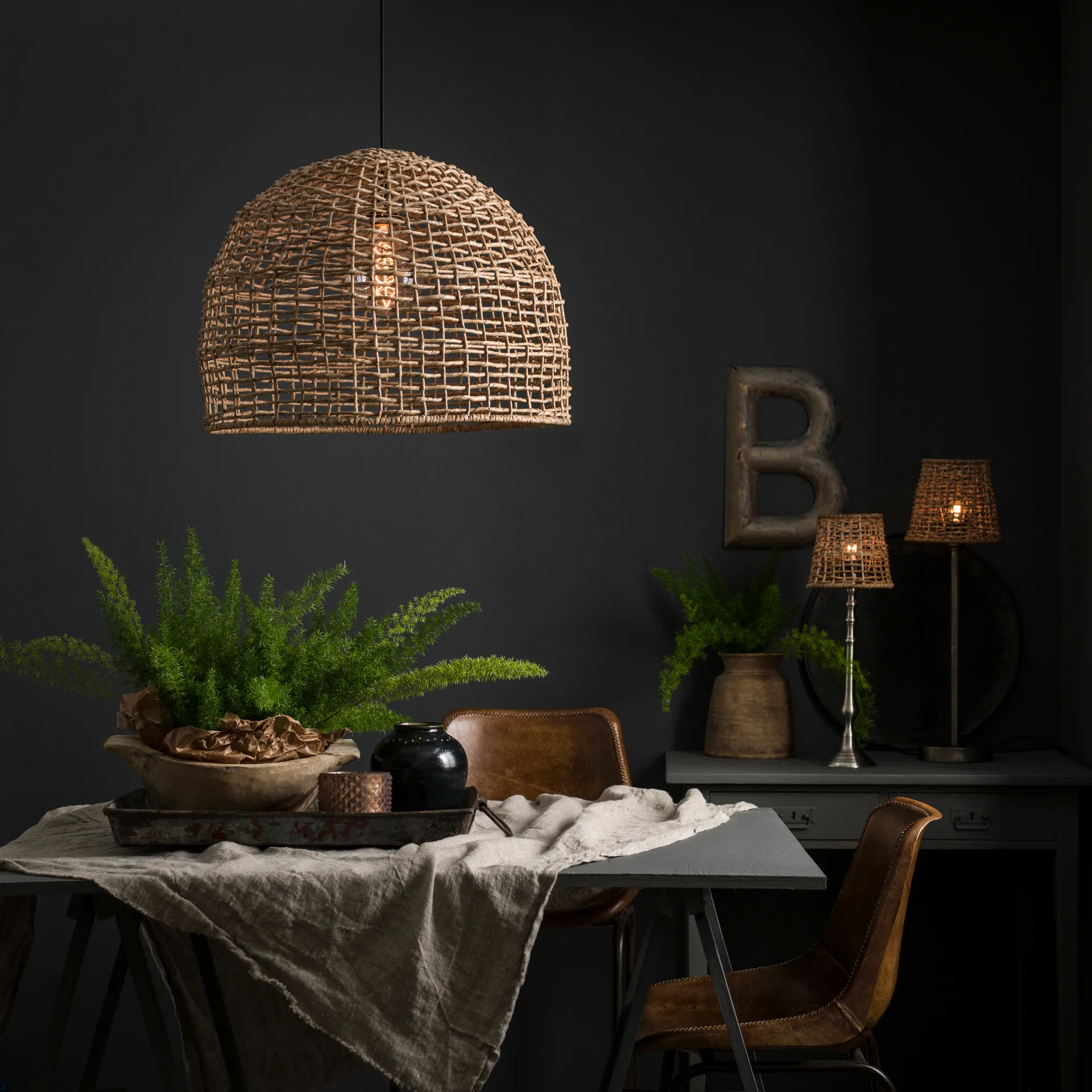 Cebu taklampa, Natur, Ø57 cm PR Home