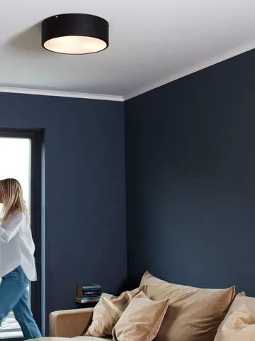 Colmar plafond - Svart, Ø41x13 cm - PR Home