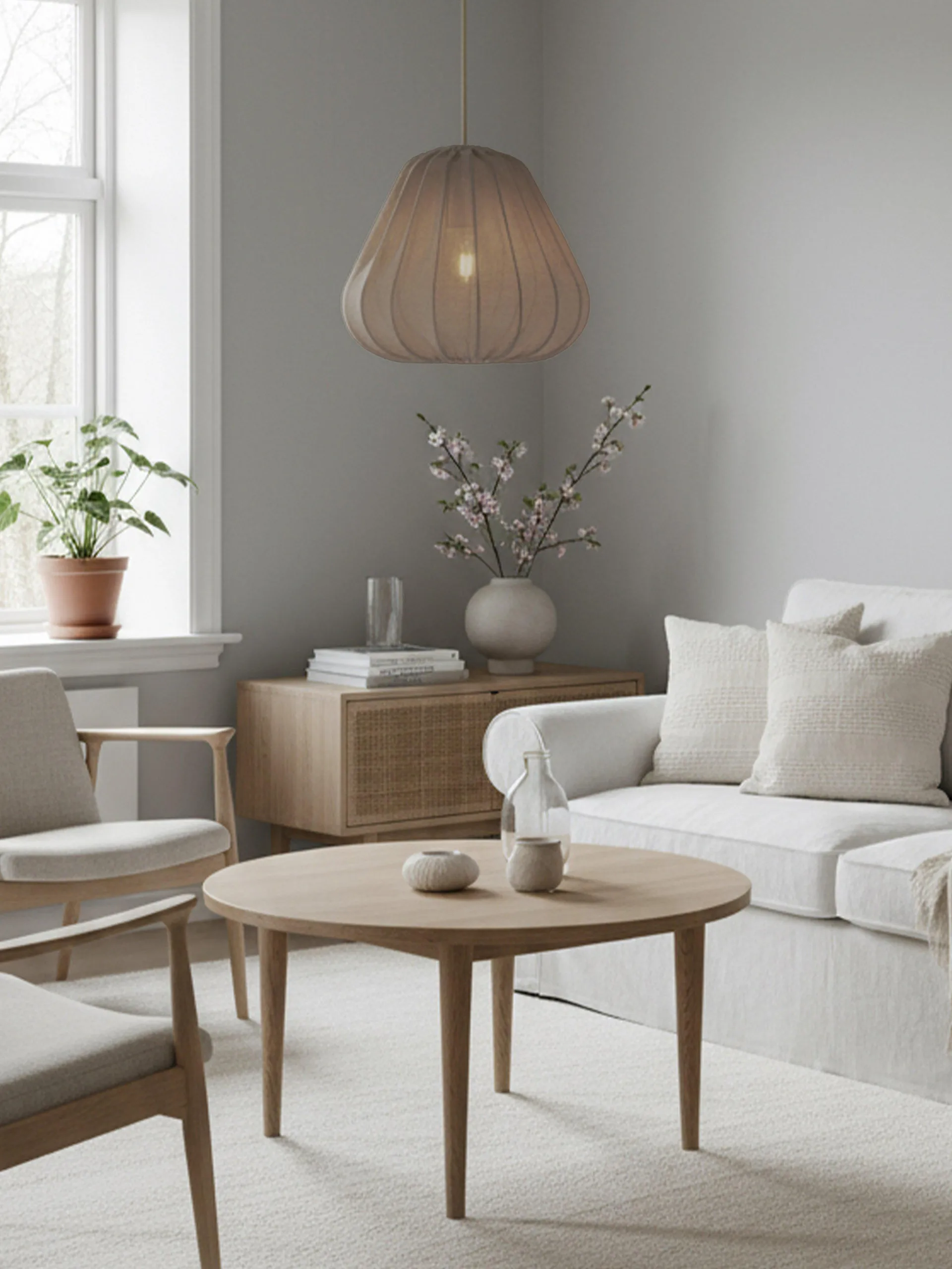 Sienna taklampa, Diana mossa, Ø40x35 cm PR Home