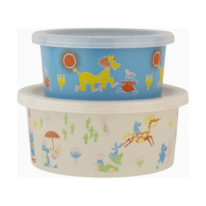 Mumin 80 snackbox 2 delar - Beige-blå - Rätt Start