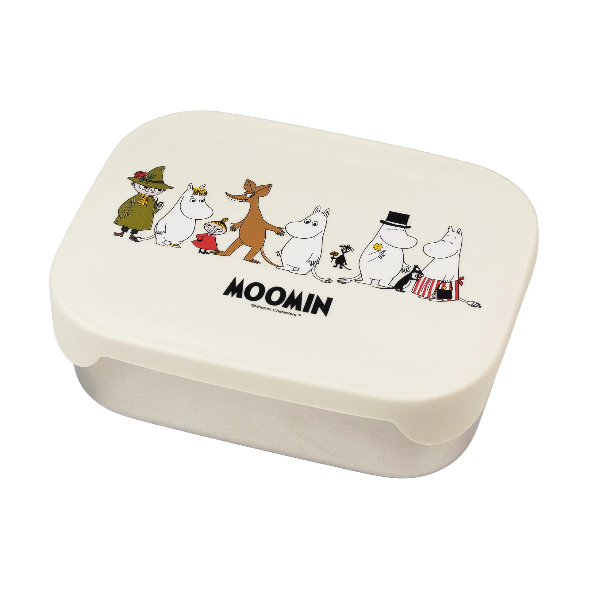 Mumin Familj lunchlåda plåt 13x17 cm, Beige Rätt Start
