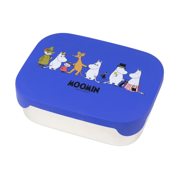 Mumin Familj lunchlåda plåt 13x17 cm - Blå - Rätt Start