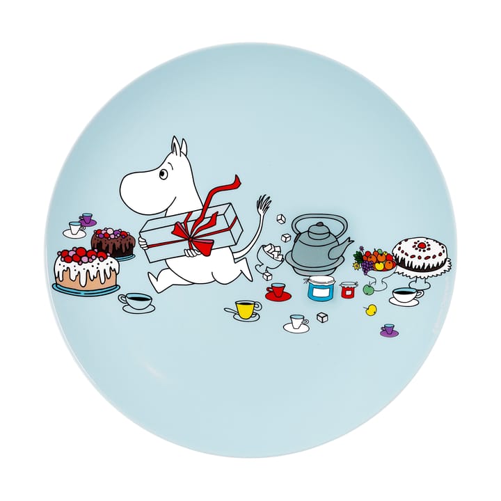 Mumin Picknick flat tallrik Ø19,5 cm - Ljusblå - Rätt Start