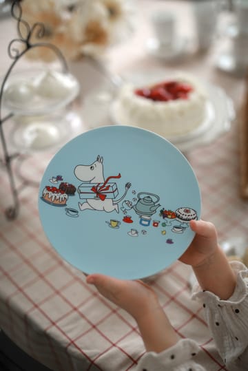 Mumin Picknick flat tallrik Ø19,5 cm - Ljusblå - Rätt Start