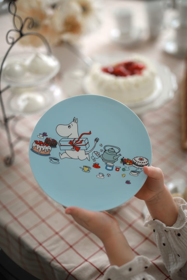 Mumin Picknick flat tallrik Ø19,5 cm, Ljusblå Rätt Start