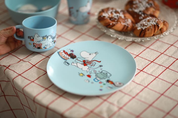 Mumin Picknick flat tallrik Ø19,5 cm, Ljusblå Rätt Start