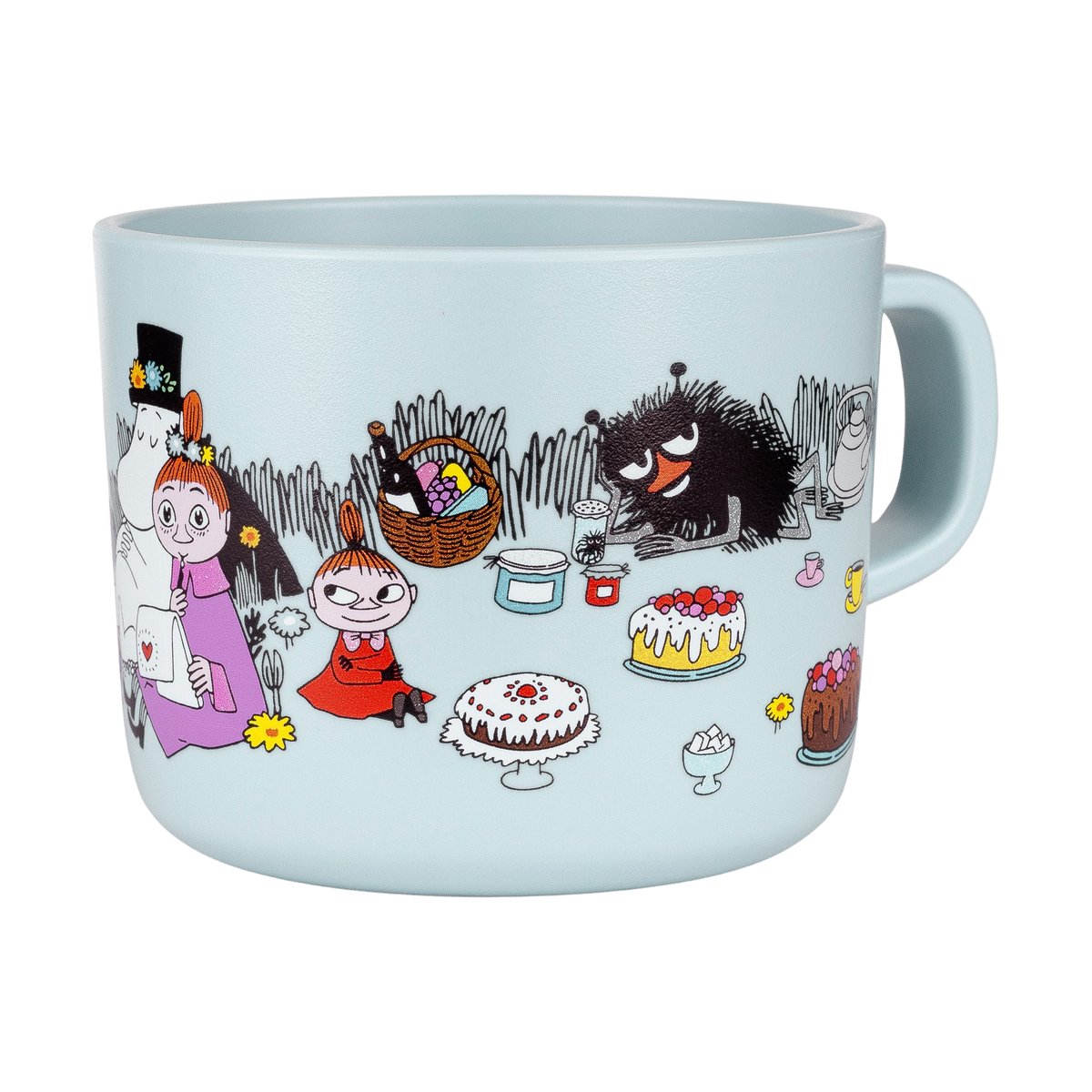 Rätt Start Mumin Picknick mugg 25 cl Ljusblå | Skandinavisk Design | Kaffekoppar | Blå