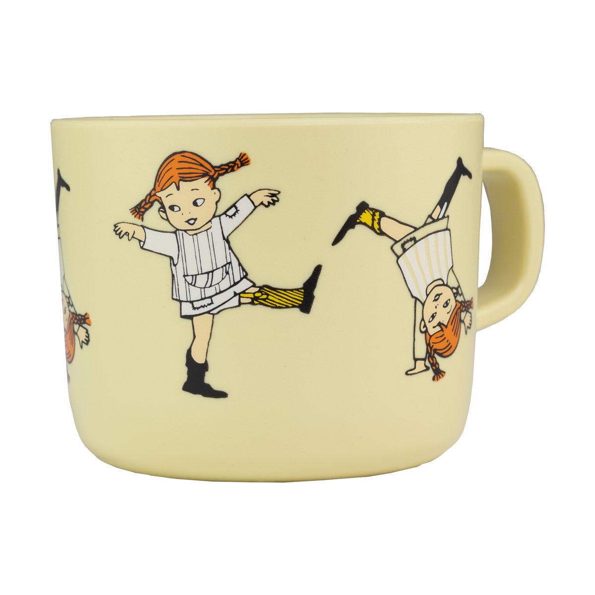 Rätt Start Pippi Cirkus mugg 25 cl Gul | Skandinavisk Design | Kaffekoppar | Gul