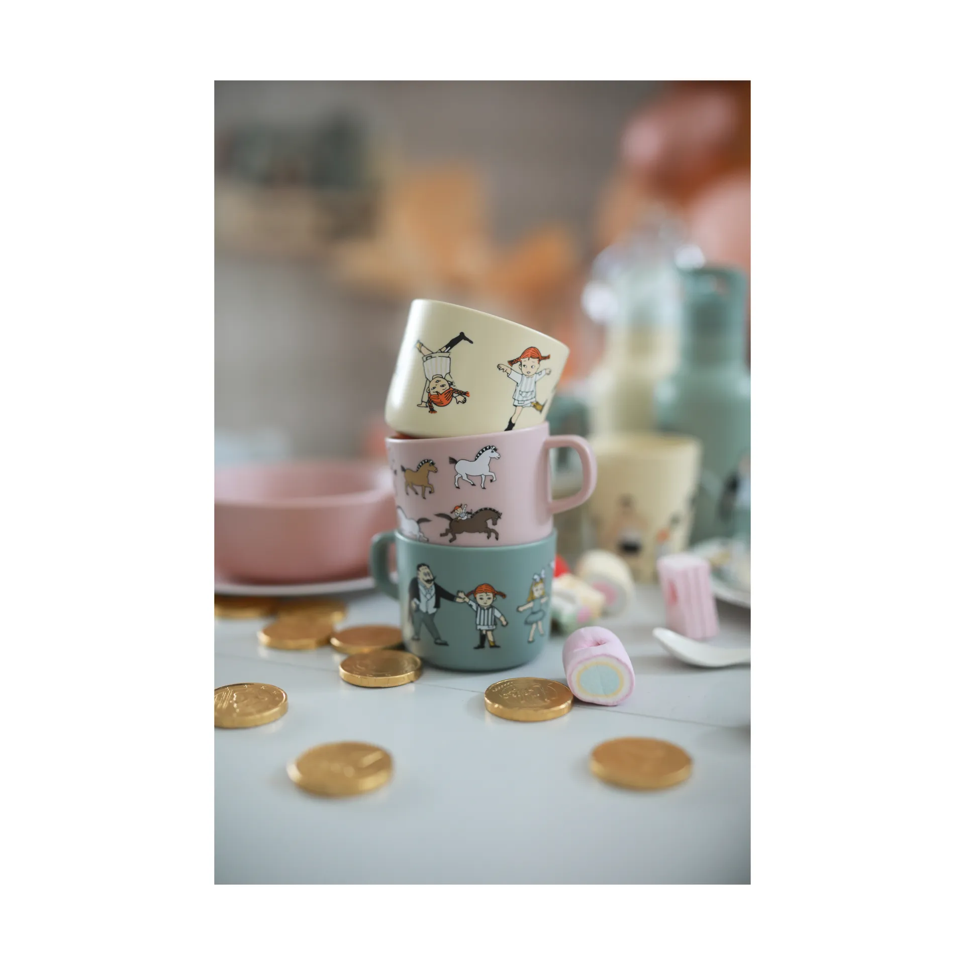 Pippi Cirkus mugg 25 cl, Gul Rätt Start