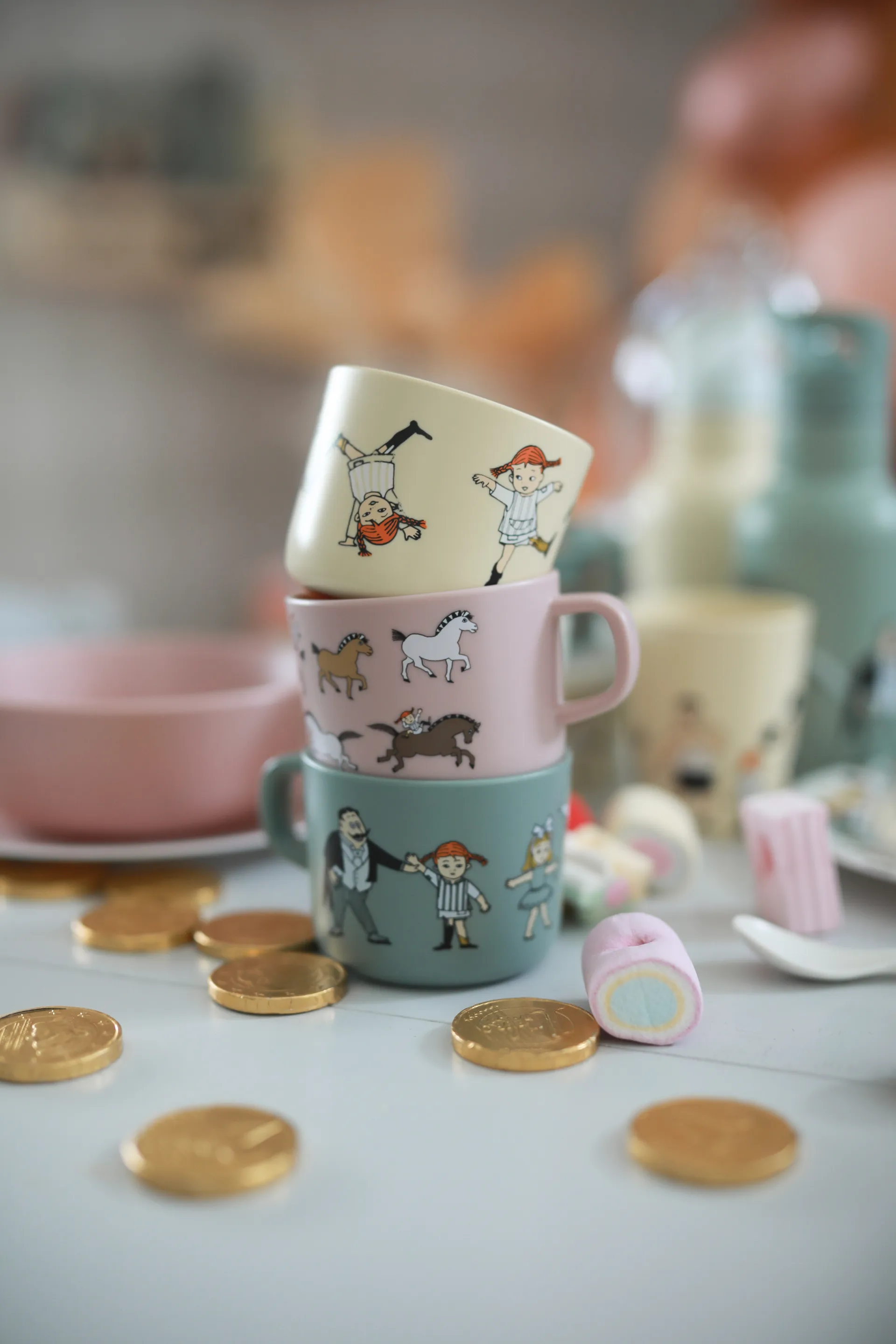 Pippi Cirkus mugg 25 cl, Rosa Rätt Start