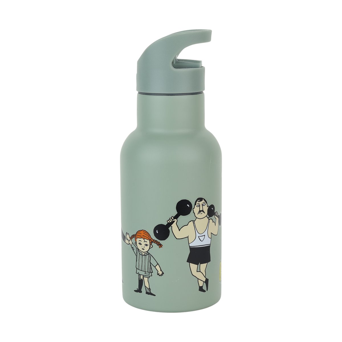 Rätt Start Pippi Cirkus vattenflaska 34 cl Grön | Skandinavisk Design | Vattenflaskor | Grön