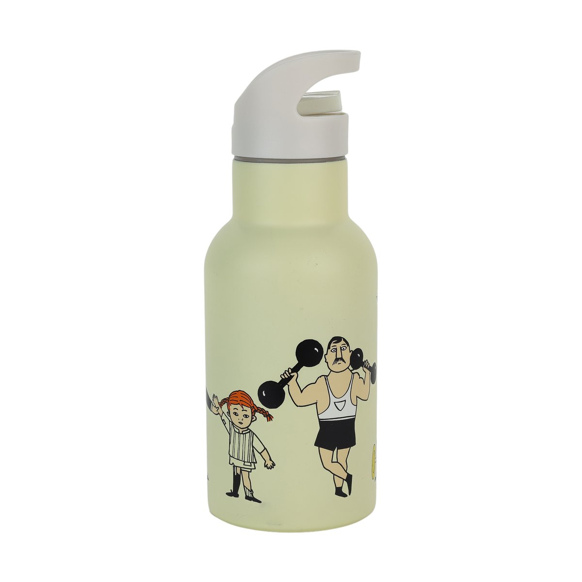 Rätt Start Pippi Cirkus vattenflaska 34 cl Gul | Skandinavisk Design | Vattenflaskor | Gul