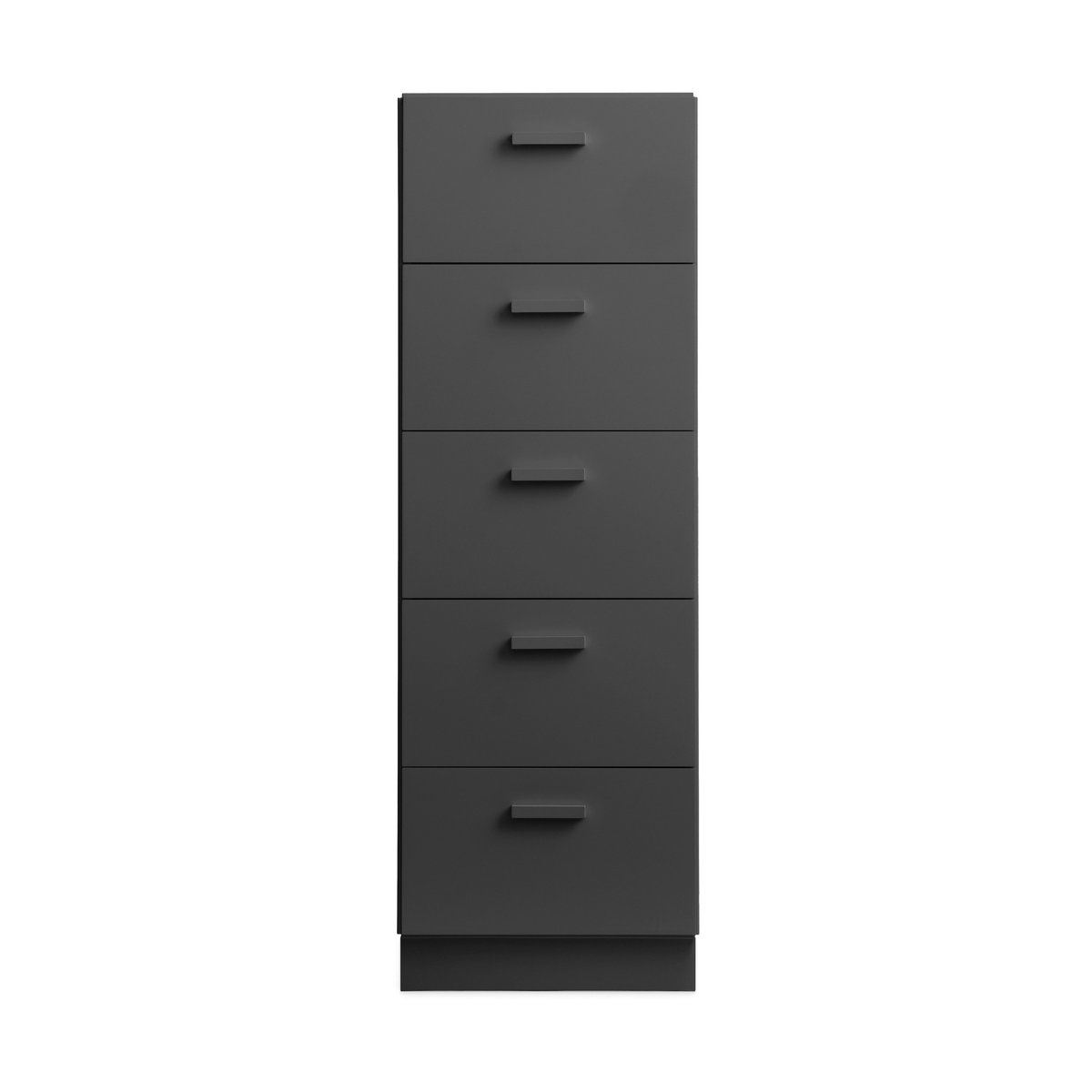 Relief byrå hög med sockel 41x115 cm grå | Skandinavisk Design | Grå