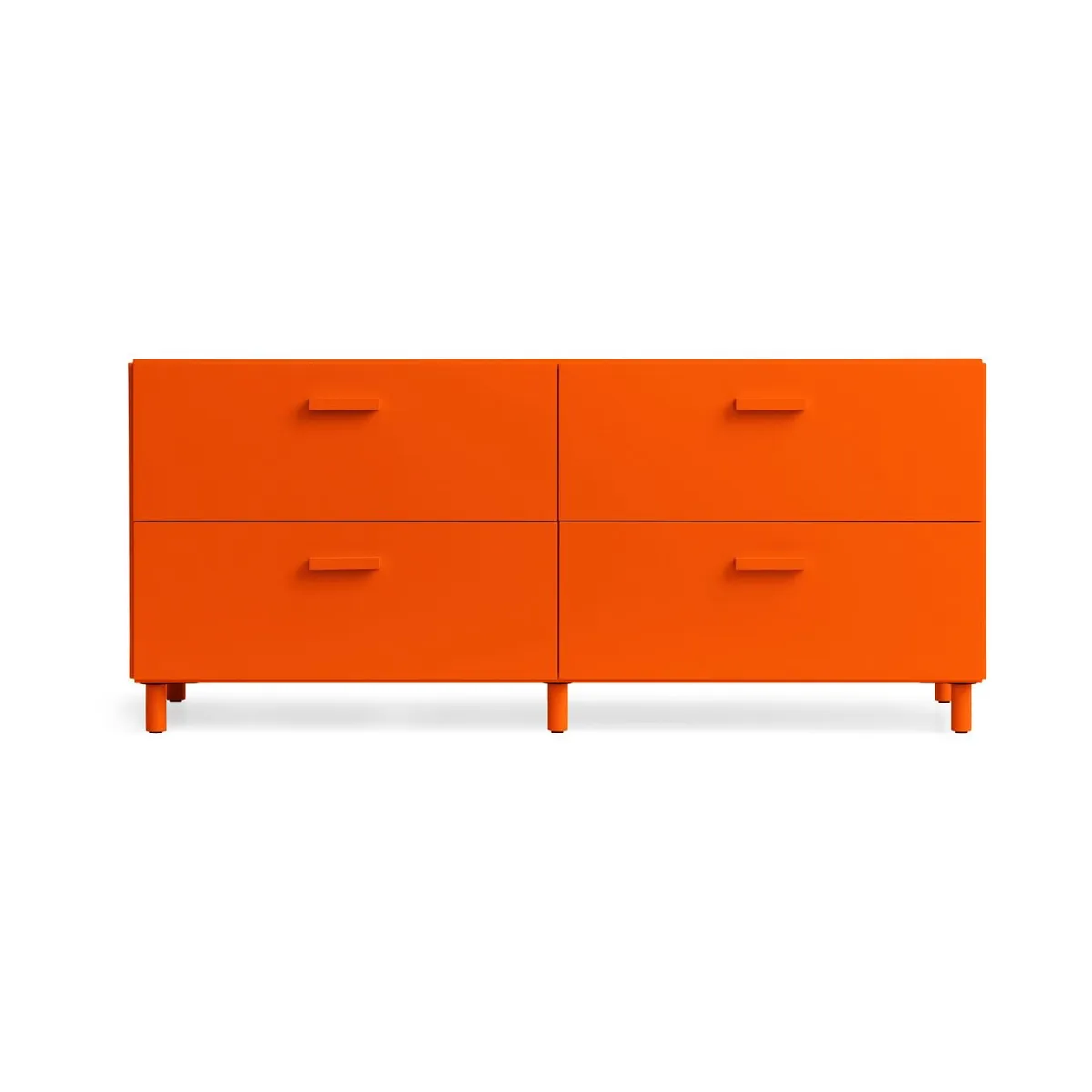 Relief Relief byrå låg med ben 123x46,6 cm orange