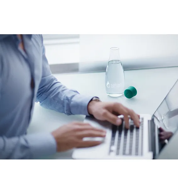 Retap glasflaska 0,5 l, Röd Retap