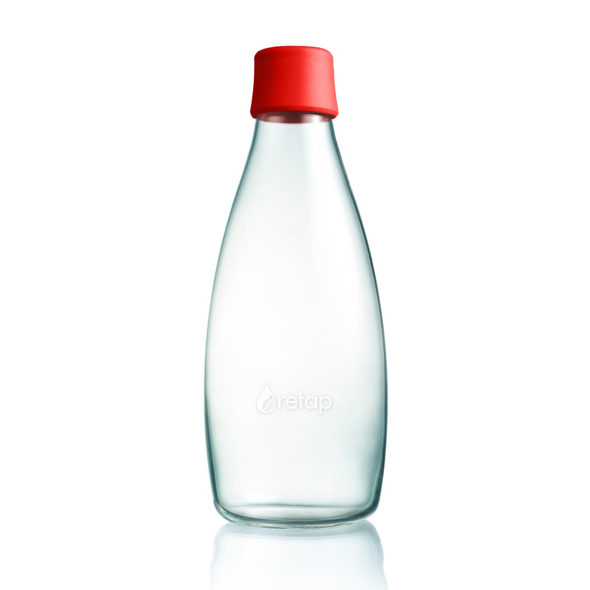 Retap glasflaska 0,8 l röd | Skandinavisk Design | Vattenflaskor | Röd