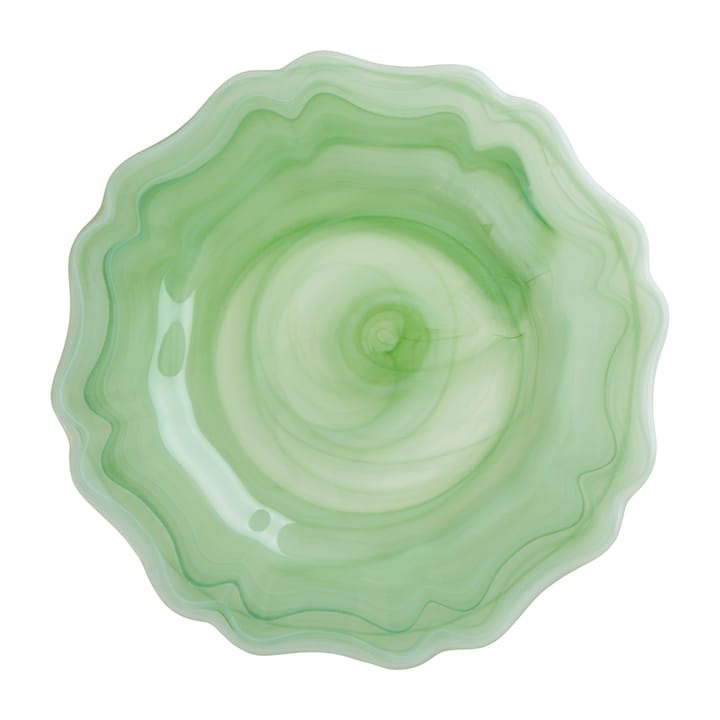 Alabaster tallrik Ø28 cm, Green RICE