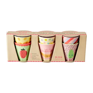 Rice barnkopp melamin 6-pack - Happy fruits - RICE