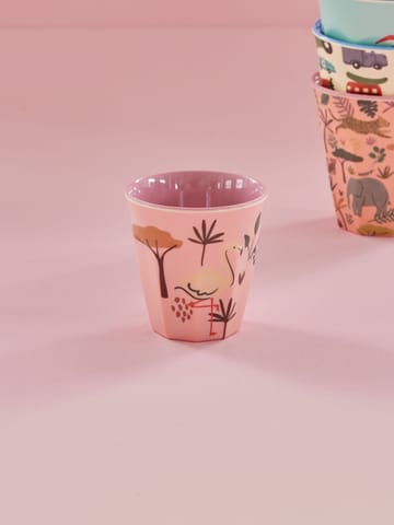 Rice barnkopp melamin - Pink Jungle Animal - RICE