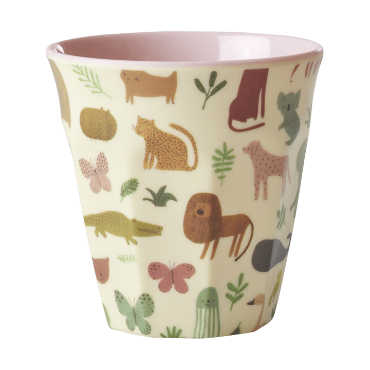 Rice barnkopp melamin - Sweet Jungle Print-Soft Pink - RICE