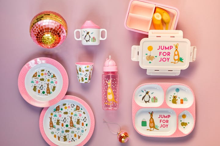 Rice barnmugg med två handtag 20 cl, Party animal-Pink RICE