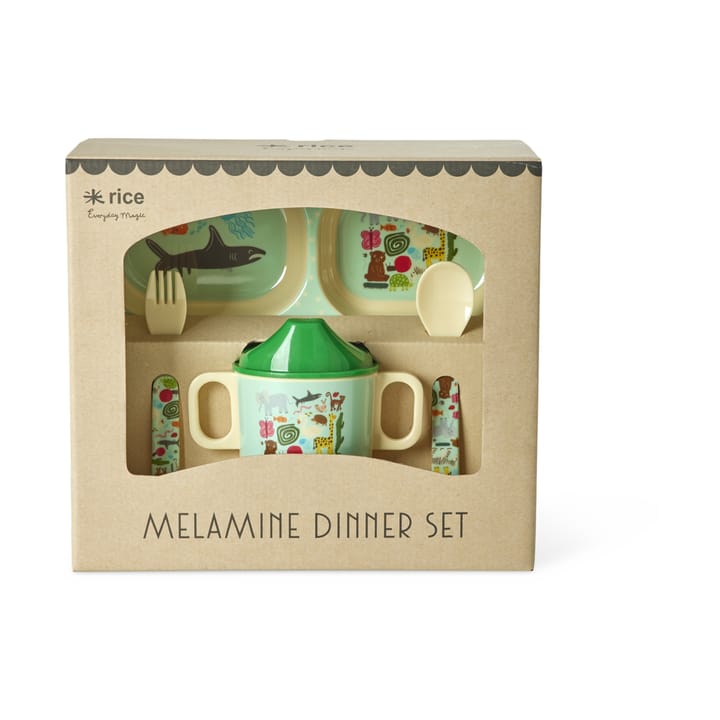 Rice barnservis 4 delar - Wildlife mint - RICE
