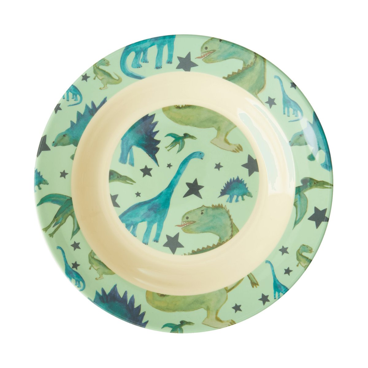 Rice barnskål melamin Ø20 cm Dinosaurs | Skandinavisk Design | Barnserviser | Blå